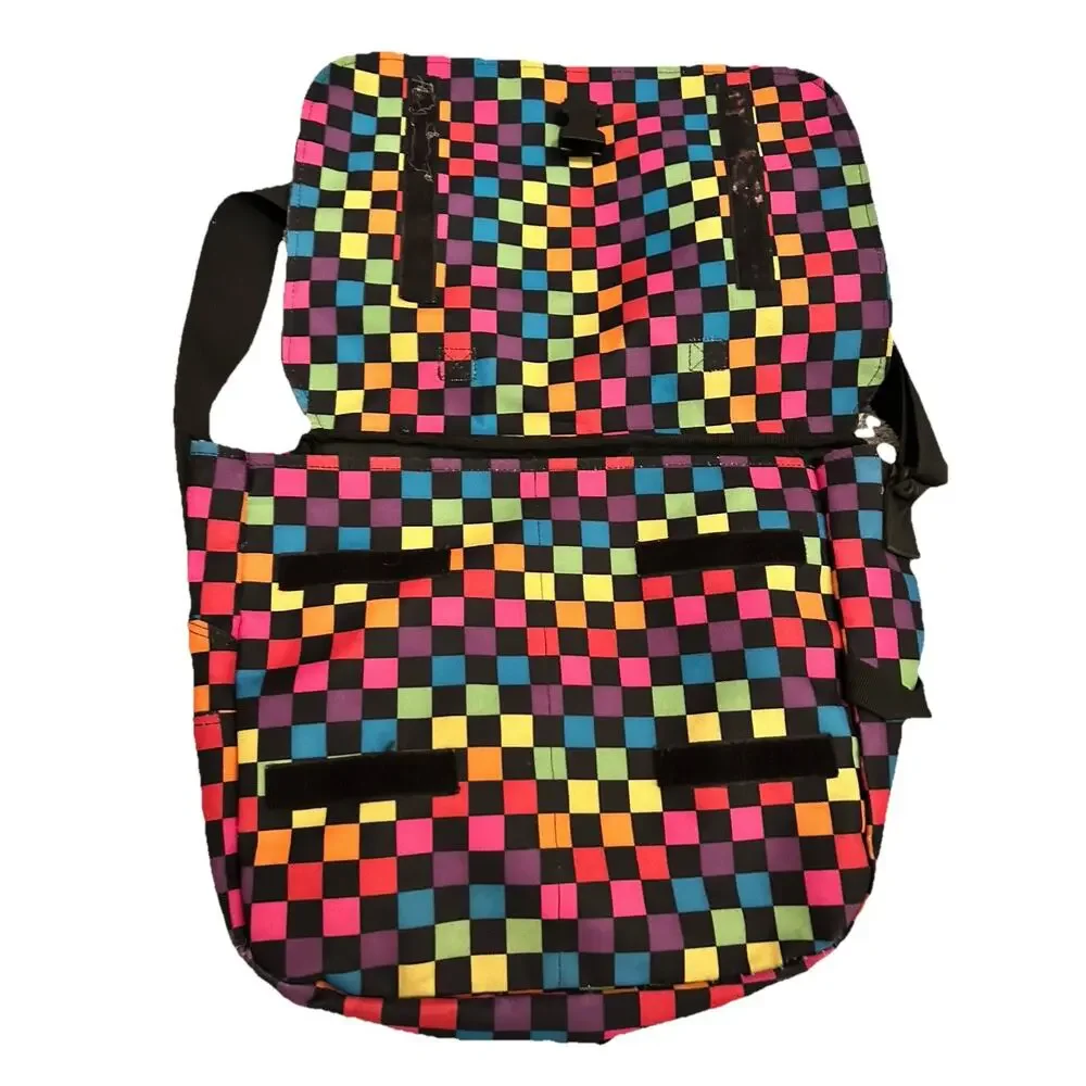 Yak‎ Pak Crossbody Messenger Bag Multi-Color Checkerboard Bag